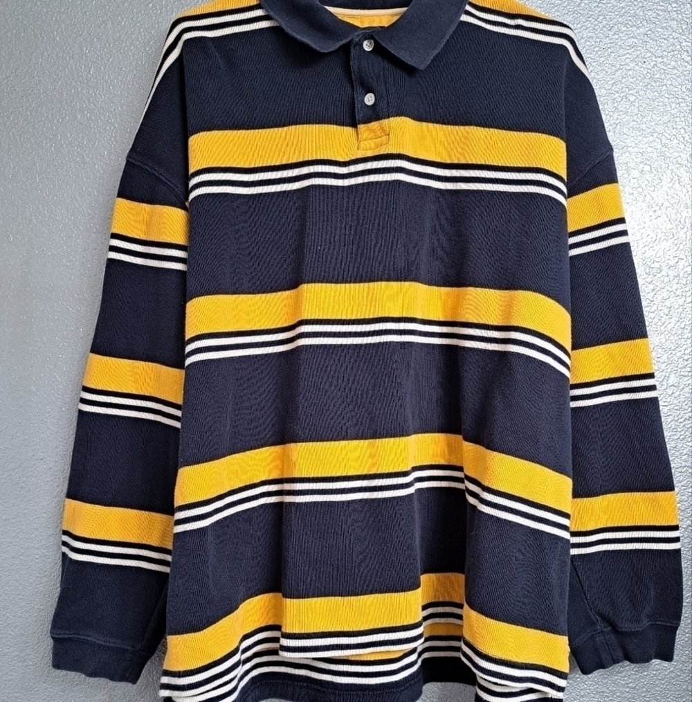 Bass G.H. Bass & Co. Men's Long Sleeve Striped Shirt  Size XL